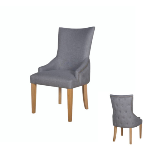 Charleston Dining Chair Grey Fabric